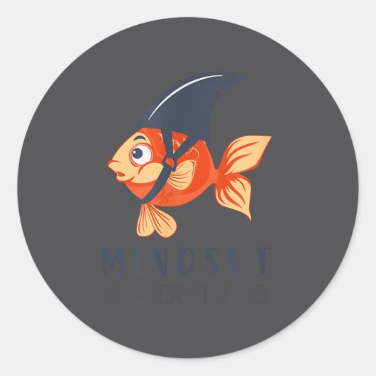Mind Set Is Everything Insration Funny Ronde Sticker (Voorkant)