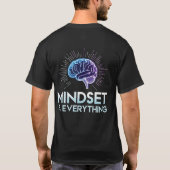 Mind Set is everything Motivational Typo. T-shirt (Achterkant)