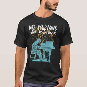 Mind Soul Musician Pianist Wings Muzieknoten T-shirt