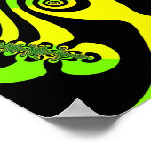 Mind Spinner in Groen en Geel Poster (Hoek)