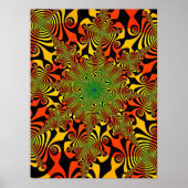 Mind Spinner in Rood en Geel Poster (Voorkant)