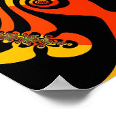 Mind Spinner in Rood en Geel Poster (Hoek)