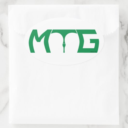 Mind the gap - groene tekst sticker (Tas)