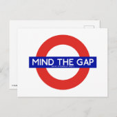 Mind The Gap (In Pay, In Power, In Trust) Postcard Feestdagenkaart (Voorkant / Achterkant)
