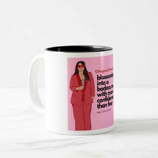 Mind van Chingona Tweekleurige Koffiemok (Voorkant links)