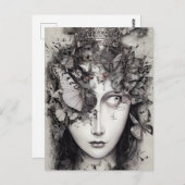 Mind vol Butterflies Briefkaart (Voorkant / Achterkant)