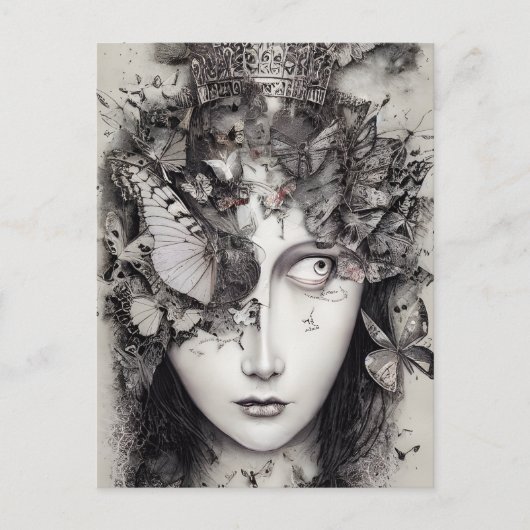 Mind vol Butterflies Briefkaart (Voorkant)