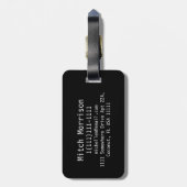 Mind Warp BW Monogrammed Bagagelabel (Achterkant verticaal)
