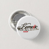 Mindachtige Button (rood/bruin) (Voorkant /achterkant)