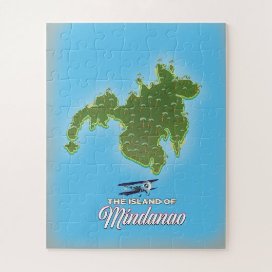Mindanao Kaart Legpuzzel (Verticaal)