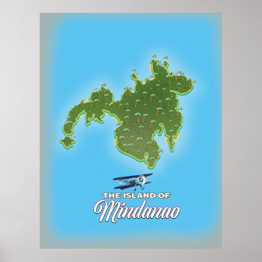 Mindanao-kaart Poster (Voorkant)