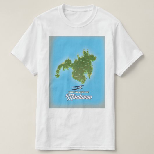 Mindanao-kaart T-shirt (Design voorkant)