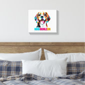 Mindbeagleing Beagle Dog Canvas Afdruk (Insitu (Slaapkamer))