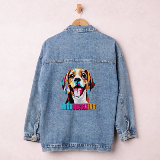 Mindbeagleing Beagle Dog Denim Jacket (Hangar)