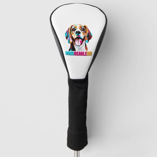Mindbeagleing Beagle Dog Golfheadcover (Voorkant)
