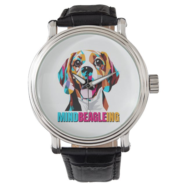 Mindbeagleing Beagle Dog Horloge (Voorkant)