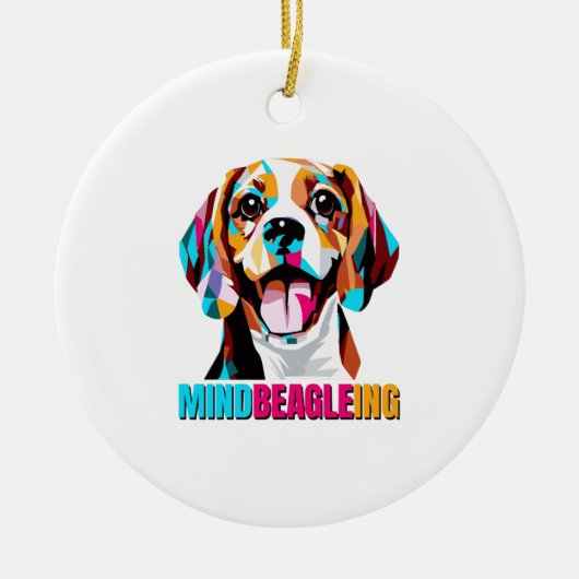 Mindbeagleing Beagle Dog Keramisch Ornament (Voorkant)