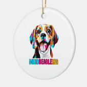 Mindbeagleing Beagle Dog Keramisch Ornament (Links)