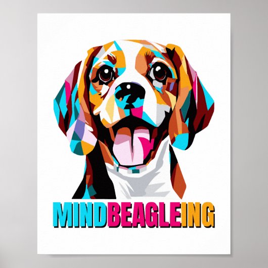 Mindbeagleing Beagle Dog Poster (Voorkant)