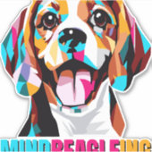 Mindbeagleing Beagle Dog Sticker (Voorkant)
