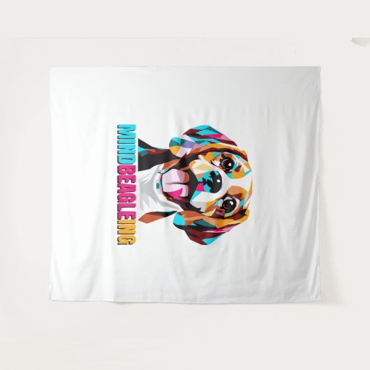 Mindbeagleing Beagle Dog Wandkleed (Voorkant (horizontaal))