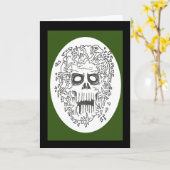 Mindblaasende Birthday Exploding Skull Kaart (Gele Bloem)