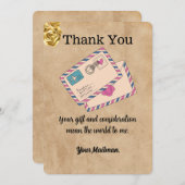 Mindbrievendrager Mailman Postal Mail Carrier Bedankkaart (Voorkant / Achterkant)