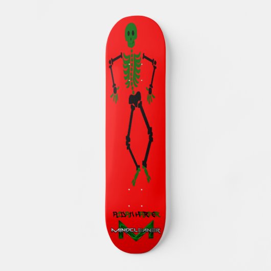 Mindcleaner Skelleton Persoonlijk Skateboard (Voorkant)