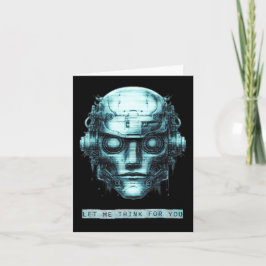 Mindcontrol Cyberpunk Robot Blue Grunge Kaart