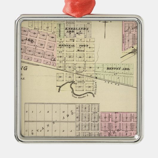 Minden, Nebraska Metalen Ornament (Voorkant)