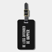 Minder aangeboden zijn gelukkiger bagagelabel (Voorkant verticaal)