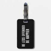 Minder aangeboden zijn gelukkiger bagagelabel (Achterkant verticaal)