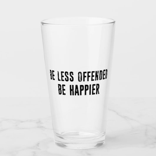 Minder aangeboden zijn gelukkiger glas (Voorkant)