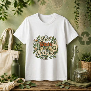 Minder Afval Meer Natuur citaat T-shirt