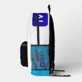 MINDER AI MEER SLIMME HERSENEN! BEDRUKTE RUGZAK (Rechts)