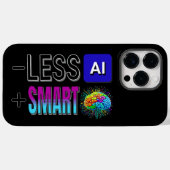 MINDER AI MEER SLIMME HERSENEN! Case-Mate iPhone CASE (Achterkant (horizontaal))