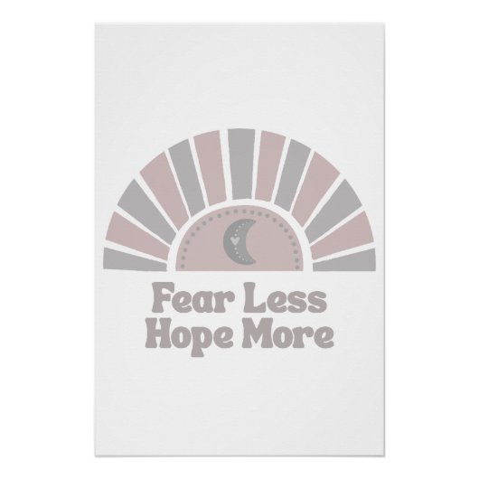 Minder Angst Meer Hoop Boho Inspirerend Perfect Poster (Voorkant)