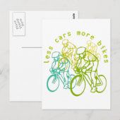 Minder auto's meer fietsen briefkaart (Voorkant / Achterkant)