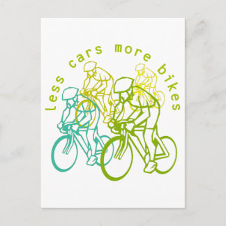 Minder auto's meer fietsen briefkaart