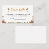 Minder Baby shower in de liefde, luidere Raffle Visitekaartje (Voorkant / Achterkant)