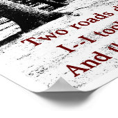 Minder bereisde weg - kunstposter poster (Hoek)