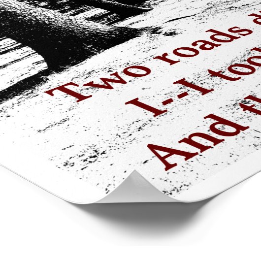 Minder bereisde weg - kunstposter poster (Hoek)