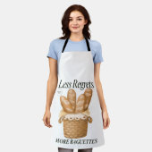 Minder betreurt meer stokbrood Grappig Frans brood Schort (Gedragen)