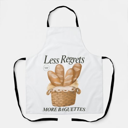 Minder betreurt meer stokbrood Grappig Frans brood Schort (Voorkant)