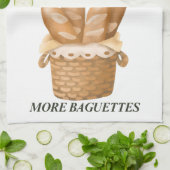 Minder betreurt meer stokbrood Grappig Frans brood Theedoek (Gevouwen)