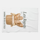 Minder betreurt meer stokbrood Grappig Frans brood Theedoek (Horizontaal)