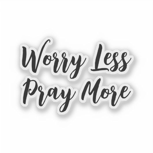 Minder bidden sticker (Voorkant)