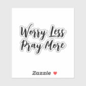 Minder bidden sticker (Vel)