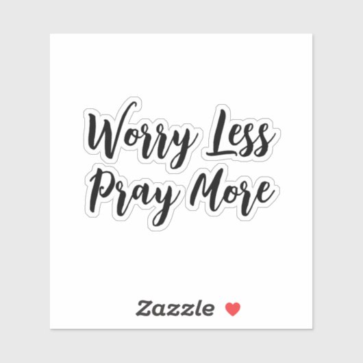 Minder bidden sticker (Vel)