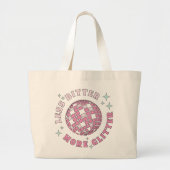 Minder bitter Meer glitter Schattigee retro Grote Tote Bag (Voorkant)